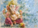 Ganesha in Quiet Bloom